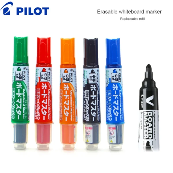 Pilot Color Erasable Whiteboard Marker Pen WBMA 1.7-12mm Bullet Refillable Liquid Ink School Teacher Gift Stationery Supplies