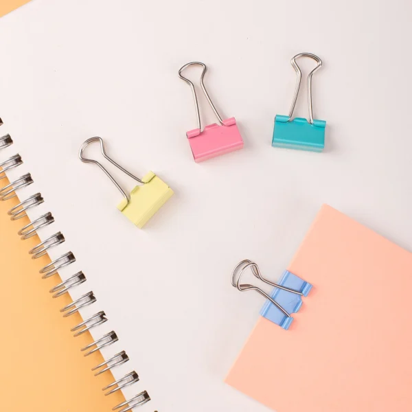 Deli 19mm New Colorful Dovetail Clip Effortless Binder Clip Long Tail Clip For School Office Learning Supplies 1 Box E8555A - Image 6