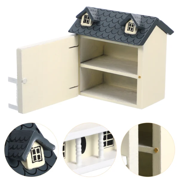 Villa Small House Portable Dollhouse Toy Model Miniature Kits Tiny Wooden Ornament Christmas - Image 5