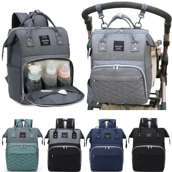 Mommy Diaper Bags Baby Stroller Hanging Bag Mother Large Capacity Nappy Backpacks with Changing Mat Convenient Baby Nursing Bags