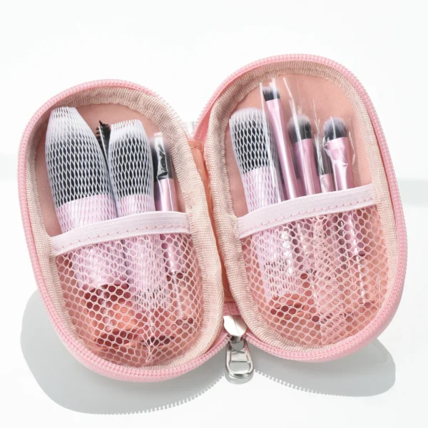 10Pcs Mini Makeup Brush Set with Storage Bag, Versatile Soft Travel Brushes with Soft Bristles & Comfortable Grip for Beginners, - Image 5