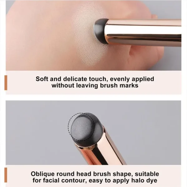 Upgrade Silicone Lip Brush Portable Round Head Lip Brush Professional Mini Concealer Smudge Brush With Cover Makeup Brush - Image 4