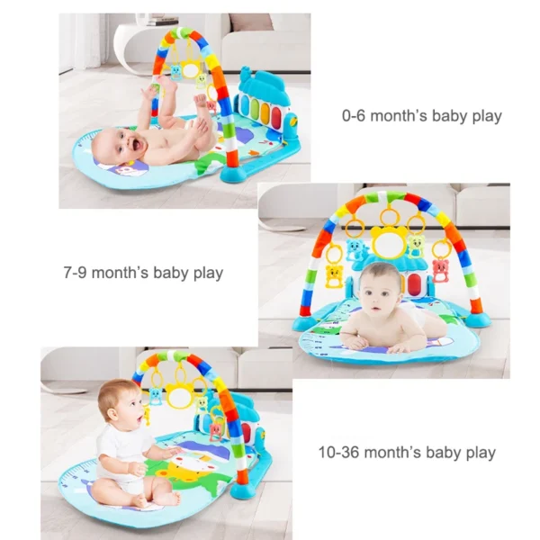 Musical Baby Activity Gym Rack Play Mat Kid Rug Puzzle Mat Carpet Piano Keyboard Infant Playmat Crawling Game Pad Baby Toy Gift - Image 3