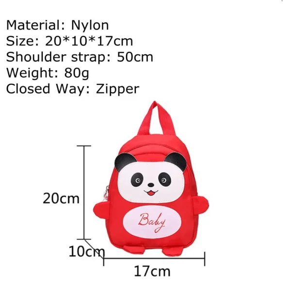 Cute Panda Cartoon Kids Bag Baby Girls Boys Mini Backpack Baby Bag Anti-lost Bag For Toddler Preschool Kids - Image 6