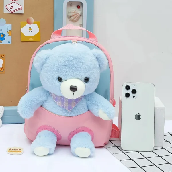 Kindergarten Baby Backpack Cartoon Bear Cute SchoolBags for Girls Boys Kids Gifts Fashion Zipper Shoulder Bag Lightweight 가방 - Image 4